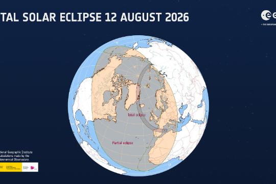 Bereich der partiellen Sonnenfinsternis über Europa
