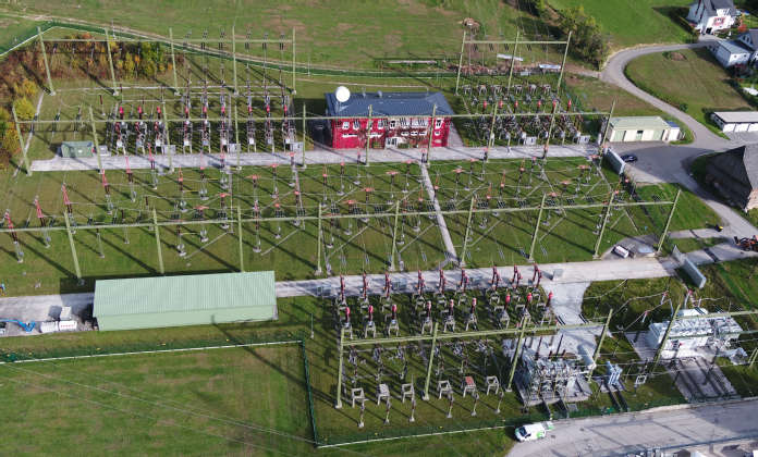 Luftbildaufnahme vom Umspannwerk Weißenbach