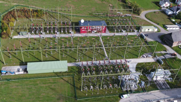 Luftbildaufnahme vom Umspannwerk Weißenbach
