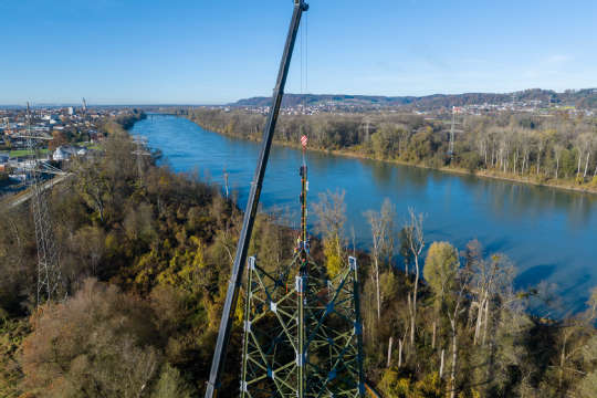 Maststockung Deutschlandleitung in St. Peter